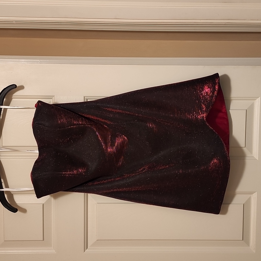Iridescent Red cocktail dress